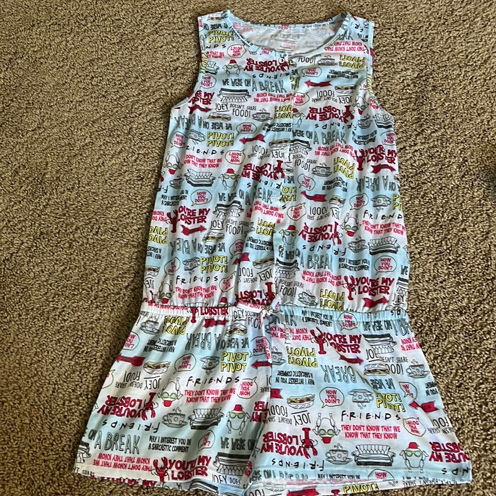 Friends youth extra large size 14,16 lounge pajama romper